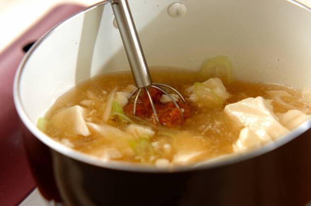 豆腐のチゲの作り方の手順3