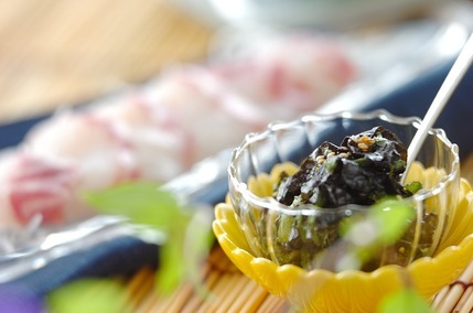 のりと大葉のゴマ油しょうゆ和え