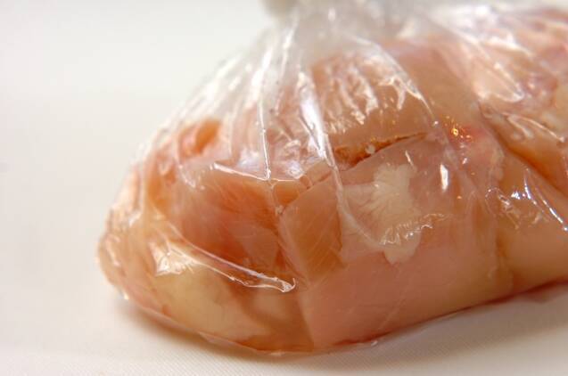 鶏むね肉とナメコのさっぱりおろし煮の作り方の手順1