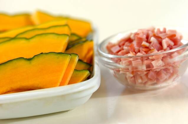 カボチャのチーズ焼きの作り方の手順1