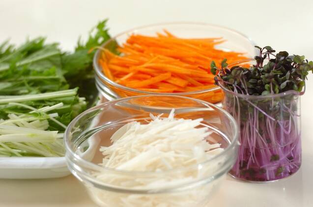 冷しゃぶそばサラダの作り方の手順2