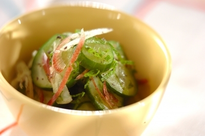 キュウリの梅しそ和え 副菜 レシピ 作り方 E レシピ 料理のプロが作る簡単レシピ