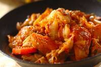 韓国風揚げジャガのキムチ煮