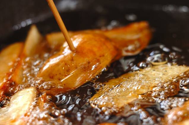 韓国風揚げジャガのキムチ煮の作り方の手順3