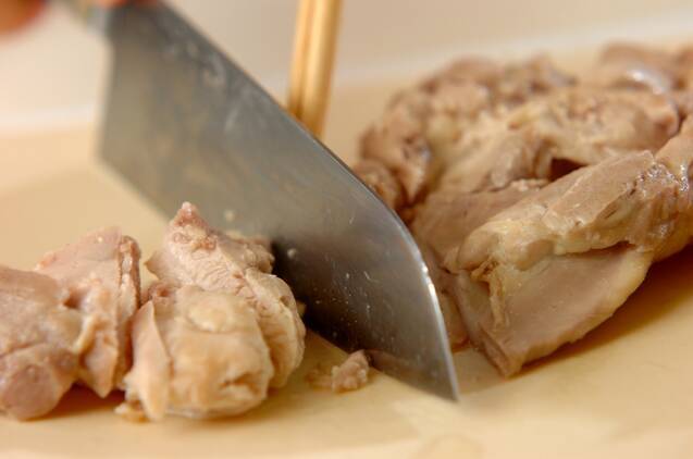 レンジ蒸し鶏の作り方の手順6