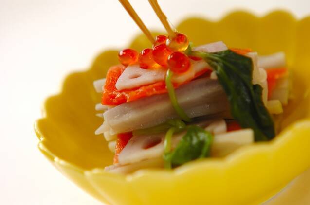 レンコンとスモークサーモンのマリネの作り方の手順5