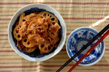 レンコンと豚肉のきんぴら