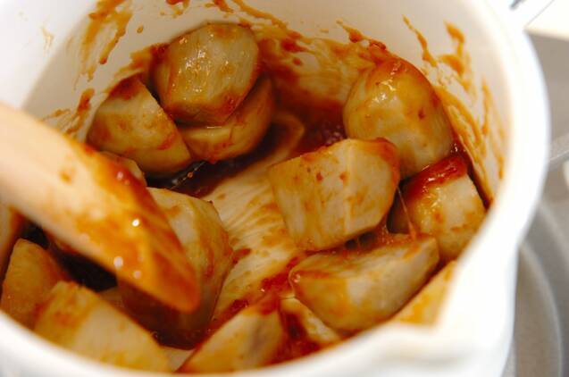 里芋甘みそ和えの作り方の手順4