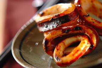 塩麹漬けイカのしょうゆバターソテー