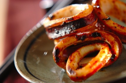 塩麹漬けイカのしょうゆバターソテー