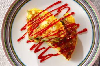 ブロッコリー入りオムレツ