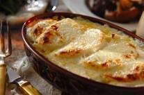 大根と豚肉の黒コショウグラタン