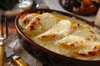 大根と豚肉の黒コショウグラタン