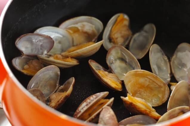 ショウガ香る！アサリの炊き込みご飯の作り方の手順3