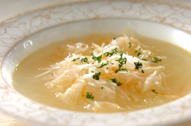 大根のジュリエンヌ・スープ