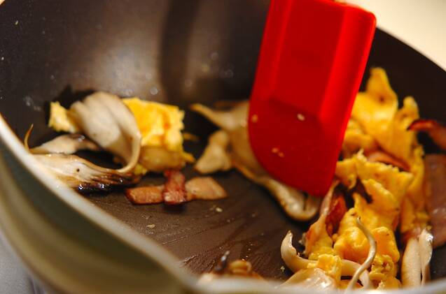 マイタケと卵のふわふわ炒めの作り方の手順3