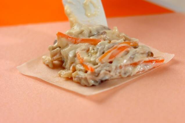 中華風クリーミー春巻きの作り方の手順7