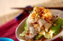 春キャベツと薄切り豚肉の中華和え