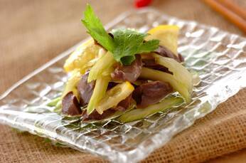 砂肝とセロリのナンプラー風味