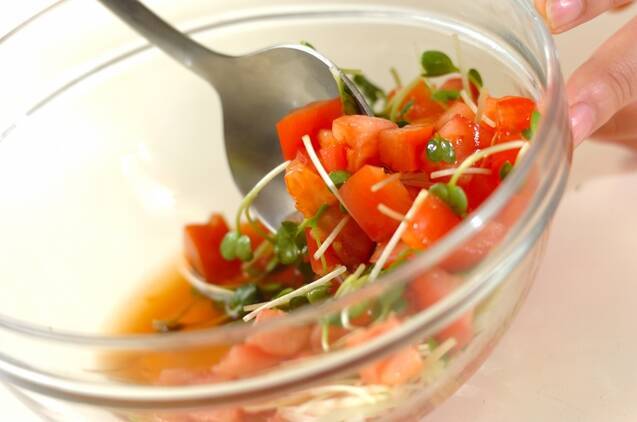 サラダみたいなトマト冷奴の作り方の手順2