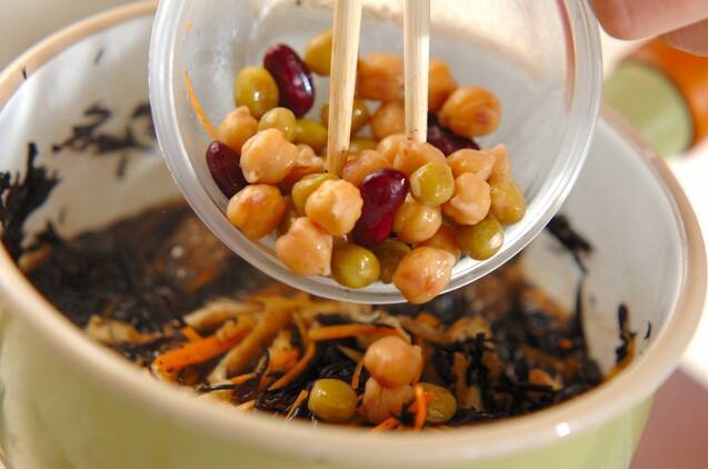 ヒジキとミックスビーンズの煮物の作り方の手順7