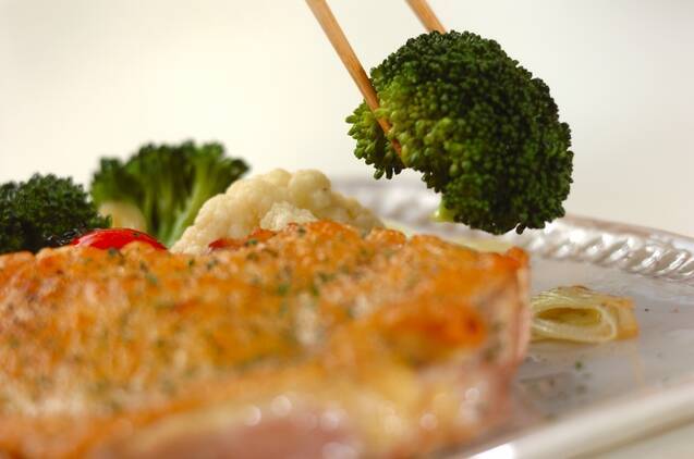 鶏肉のグリル野菜の蒸し煮添えの作り方の手順6