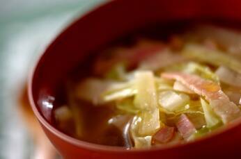 野菜のレンチンスープ