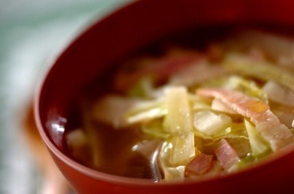 野菜のレンチンスープ