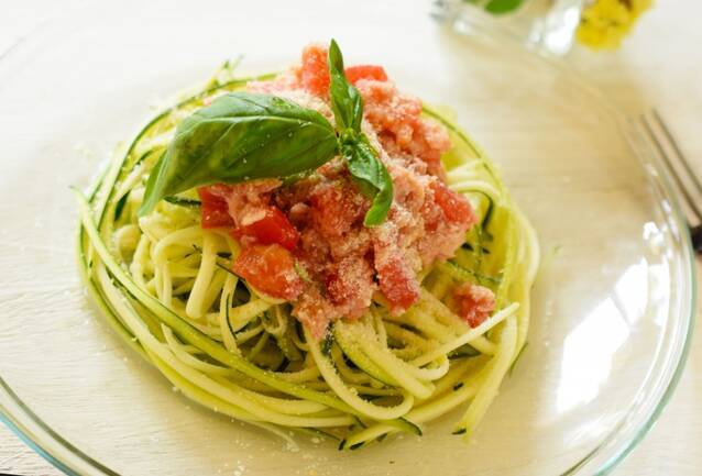 ダイエットに！ズッキーニのパスタ 冷製ツナトマトソース by 金丸利恵さん