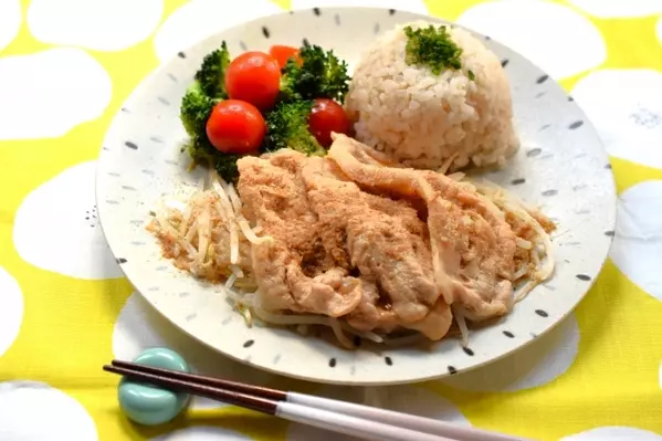 レンジで完結！豚肉蒸し＆ブロッコリーサラダのワンプレートごはんの作り方5