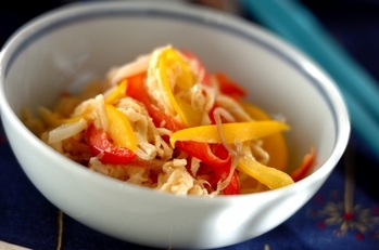 切干し大根とパプリカのワサマヨ和え