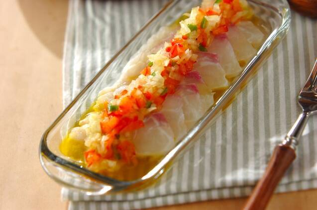 鯛のカルパッチョ