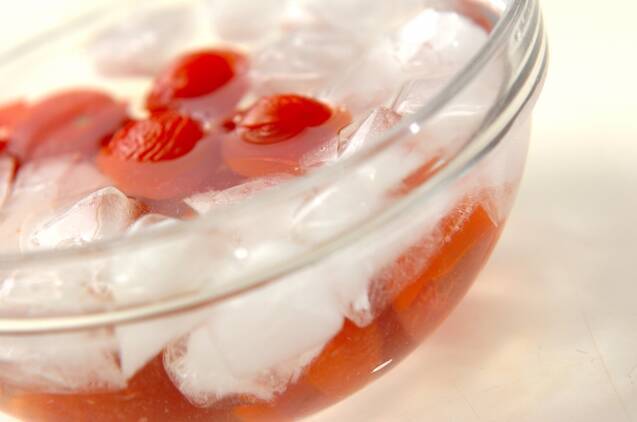 プチトマトのバジルマリネの作り方の手順4