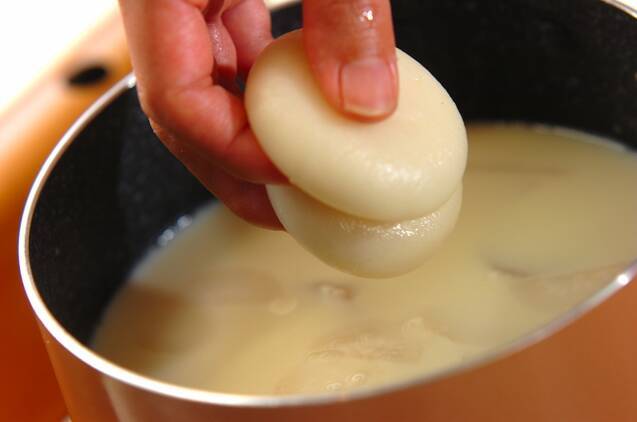 豆乳白みそお雑煮の作り方の手順3