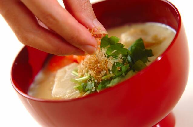 豆乳白みそお雑煮の作り方の手順5