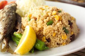 クスクスのバター炒め