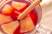 リンゴのワイン煮ゼリー