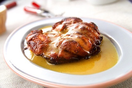 鶏肉のマスタード焼き