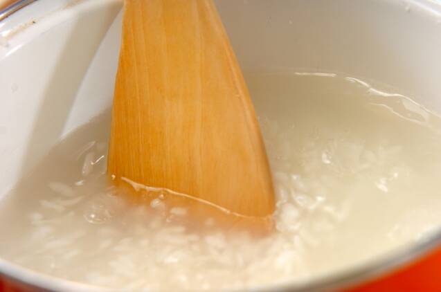 餅入り小豆がゆの作り方の手順2