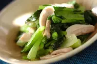 鶏と小松菜の炒め物