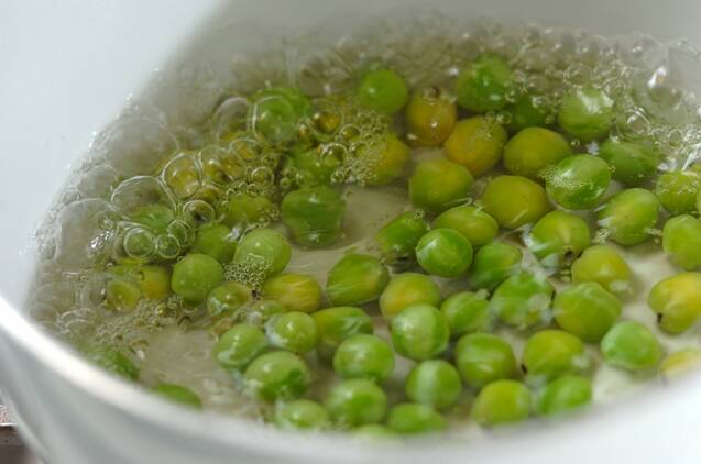 桜エビの豆ごはんの作り方の手順1