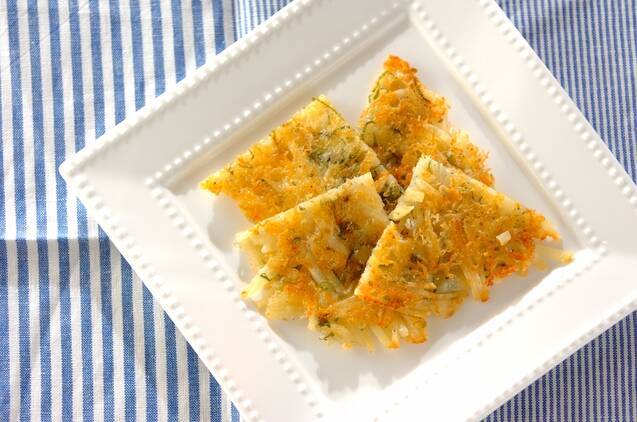 チリメンジャコとジャガイモの和風ガレット