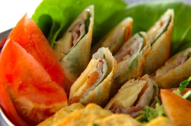 豚肉の梅シソチーズ春巻き