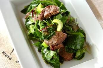 牛ステーキ肉のグリルサラダ～レモン風味～