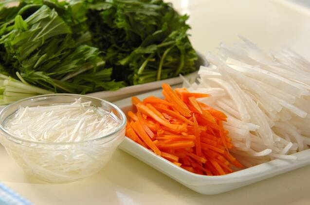 お野菜たっぷりブリしゃぶの作り方の手順1