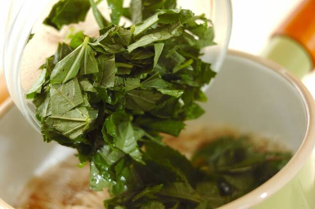 モロヘイヤのふんわり卵汁の作り方の手順3