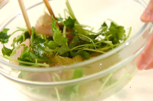 菜の花とタケノコの和風パエリアの献立の作り方の手順10