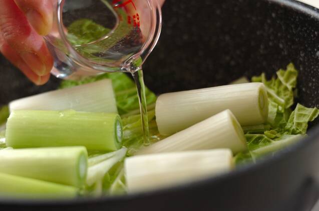 白ネギと白菜のパセリマリネの作り方の手順3