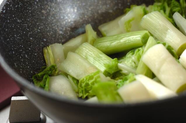 白ネギと白菜のパセリマリネの作り方の手順4