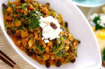 ほうれん草のカレー煮